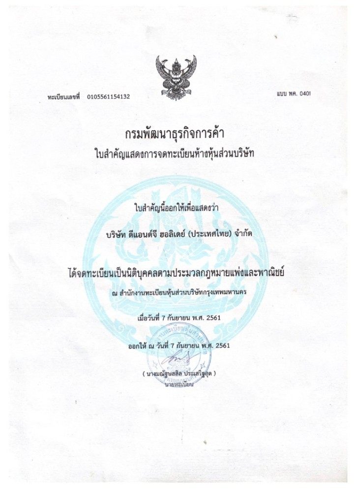 Company Registration No. 0105561154132